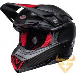 Capacete Bell Moto-10 Spherical Satin / Gloss Black / Red