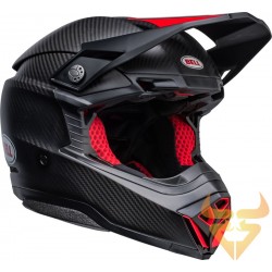 Capacete Bell Moto-10 Spherical Satin / Gloss Black / Red