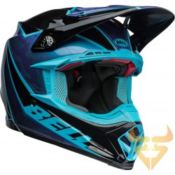 Capacete Bell Moto-9S Sprite Gloss Black / Blue