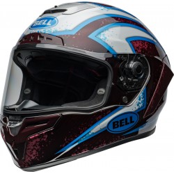 Capacete Bell Race Star DLX Flex Xenon Gloss Blue / Retina
