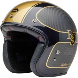 Capacete Bell Custom 500 Carbon RSD Checkmate Matte Gloss Black / Gold