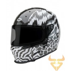 Capacete Bell Eliminator Carbon Deathspray Gloss Black / White / Black