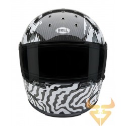 Capacete Bell Eliminator Carbon Deathspray Gloss Black / White / Black