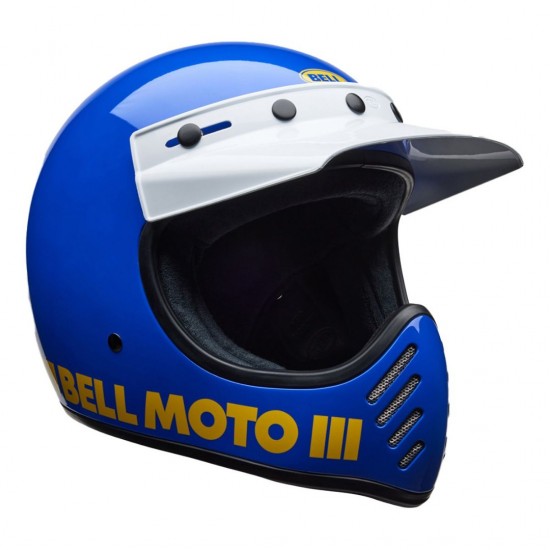 Capacete Bell Moto-3 Classic Gloss Blue Capacete Bell Moto-3 Classic Gloss Blue