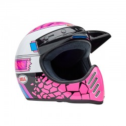 Capacete Bell Moto-3 Deathspray Gloss Pink Purple