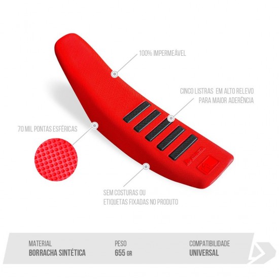 Capa de Banco Biker Universal Vulcanizada Gray / Red