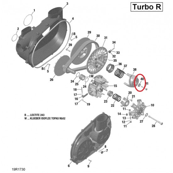 Anilha para Variador Original 420427243 Can Am Maverick X3