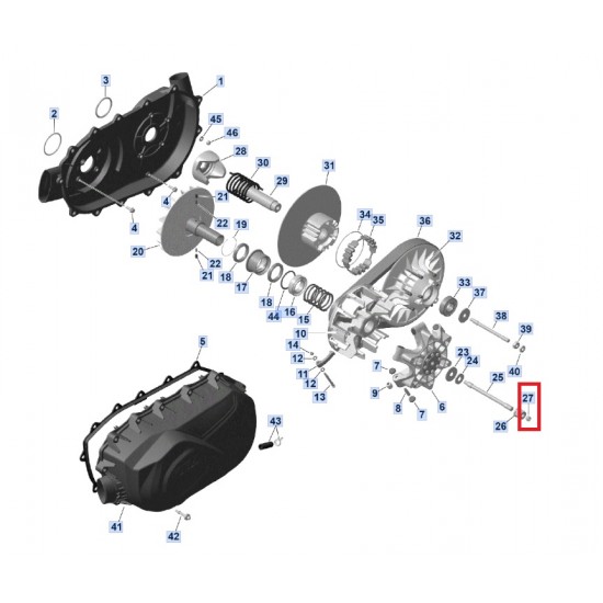 Parafuso Sextavado Variador Primário 420441811 Can Am Renegade 1000