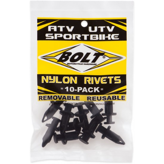 Rebites para Plásticos M8 PRY RIVET (10 / un) BOLT MOTORCYCLE HARDWARE
