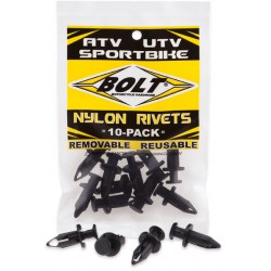 Rebites para Plásticos M8 PRY RIVET (10 / un) BOLT MOTORCYCLE HARDWARE