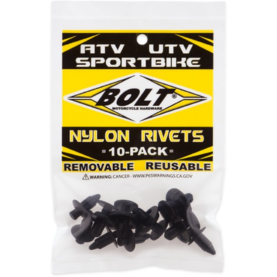 Rebites para Plásticos M7 PUSH & PRY RIVETS (10 / un) BOLT MOTORCYCLE HARDWARE