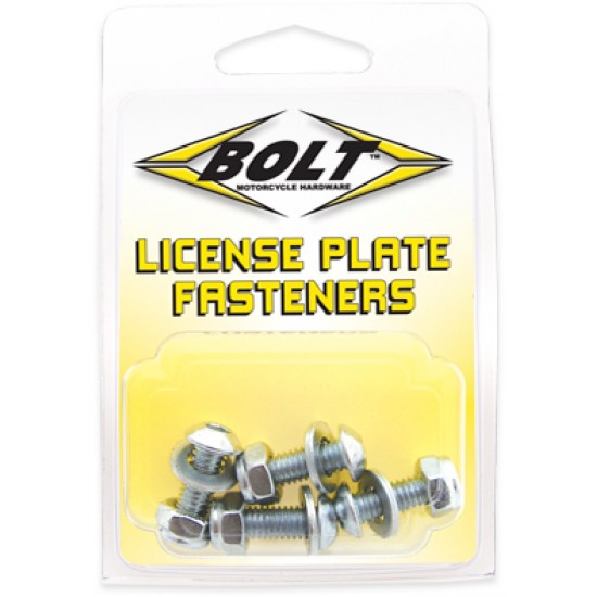Parafusos e Porcas para Matricula (4 / un) BOLT MOTORCYCLE HARDWARE