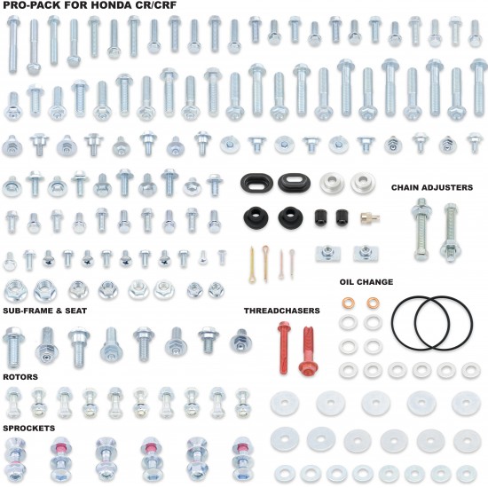 Kit de Parafusos PRO PACK | HONDA CR / CRF BOLT MOTORCYCLE HARDWARE Honda