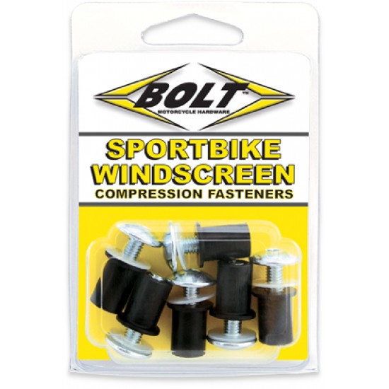 Rebites / Porcas de Viseira + Parafusos (Kit 6 / un) BOLT MOTORCYCLE HARDWARE