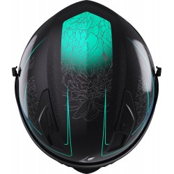 Capacete STRIKE BLOSSOM Azul / Turquesa Mate STORMER