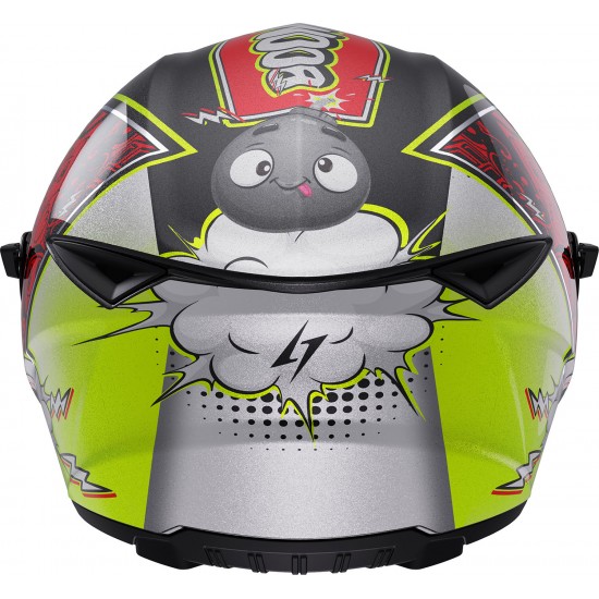 Capacete Criança STRIKE BOOM Vermelho / Amarelo Neon Pérola STORMER