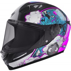 Capacete Criança STRIKE BOOM Azul / Rosa Pérola STORMER