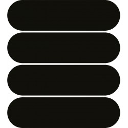 Autocolantes Refletores Pretos Para Capacetes (4un) STORMER