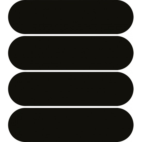 Autocolantes Refletores Pretos Para Capacetes (4un) STORMER