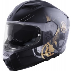 Capacete ZS 1001 ARTS Preto / Dourado Metal Mate STORMER