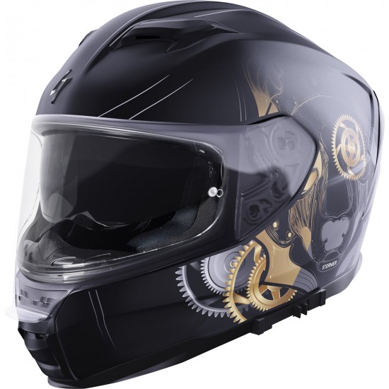 Capacete ZS 1001 ARTS Preto / Dourado Metal Mate STORMER