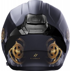 Capacete ZS 1001 ARTS Preto / Dourado Metal Mate STORMER