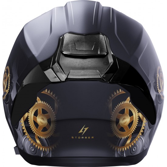 Capacete ZS 1001 ARTS Preto / Dourado Metal Mate STORMER