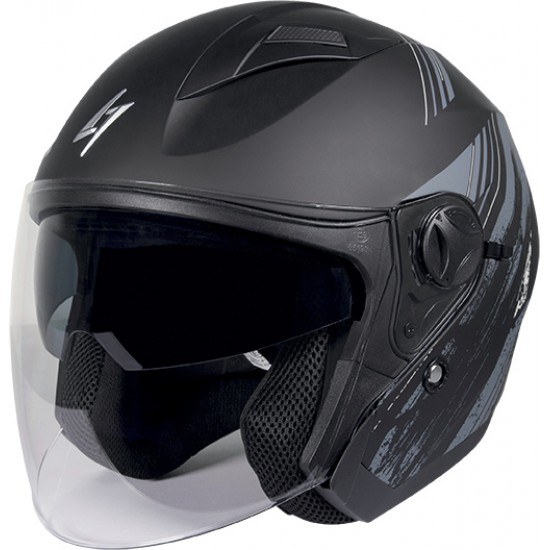 Capacete Jet RECON Cinza Mate Stormer