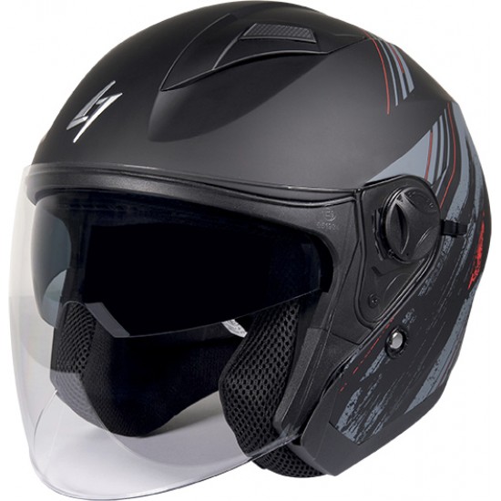 Capacete Jet RECON Vermelho Mate Stormer