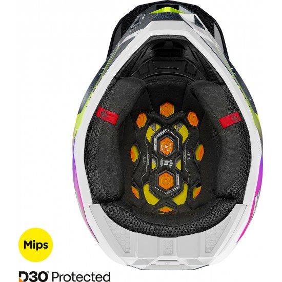 Capacete LITE RACING Azul / Amarelo Neon Pérola SHOT