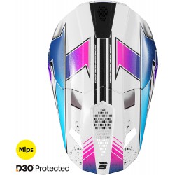 Capacete LITE RACING Branco / Rosa Pérola SHOT