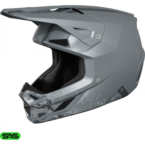 Capacete SPEED BATTLE Cinza Mate SHOT