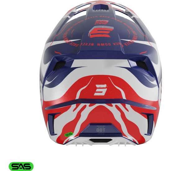 Capacete SPEED BEAST Azul / Vermelho Pérola SHOT