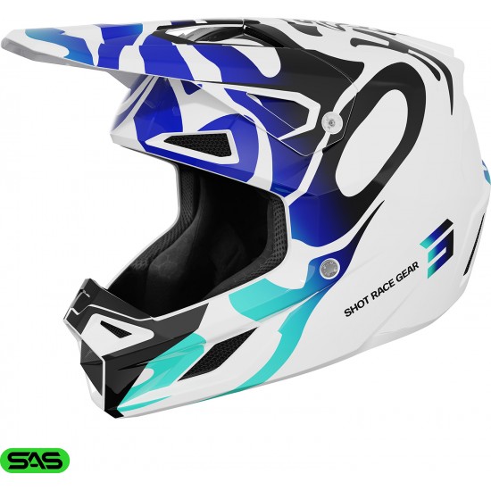Capacete SPEED GHOST Azul Brilho SHOT