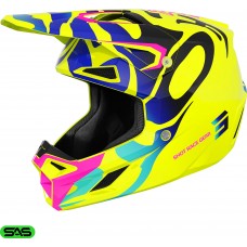 Capacete Criança SPEED GHOST Amarelo Neon Brilho SHOT