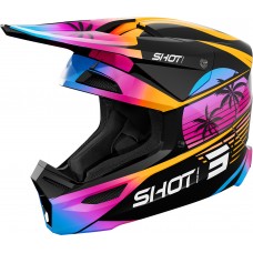 Capacete Criança FURIOUS MIAMI Laranja Brilho SHOT