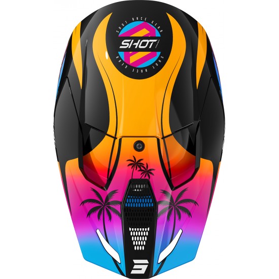 Capacete Criança FURIOUS MIAMI Laranja Brilho SHOT