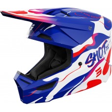 Capacete Criança FURIOUS BEAST Azul / Vermelho Brilho SHOT