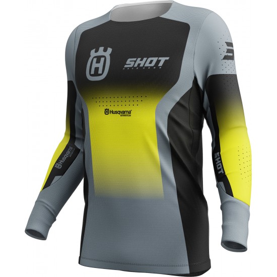 Camisola AEROLITE HUSQVARNA 2025 Preta / Cinza SHOT