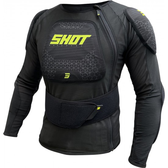 Colete Adulto AIRLIGHT Preto / Amarelo Neon SHOT