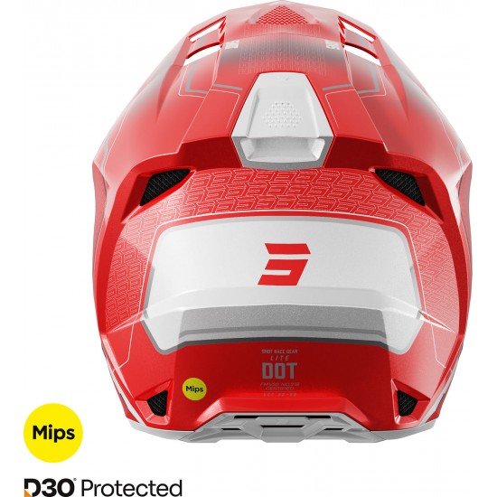 Capacete LITE CHALLENGER Vermelho Pérola SHOT