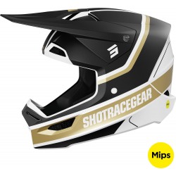 Capacete RACE MYTHIC Preto / Dourado Mate SHOT
