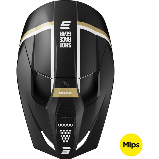 Capacete RACE MYTHIC Preto / Dourado Mate SHOT