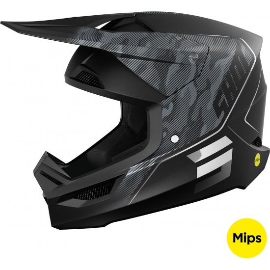 Capacete RACE CAMO TACTIC Preto / Cinza Mate SHOT