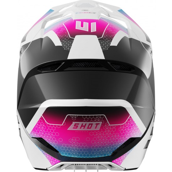 Capacete Criança FURIOUS PHASER Preto / Azul / Rosa Pérola SHOT