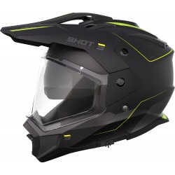 Capacete c / Viseira TREK RALLY Preto / Amarelo Neon Mate SHOT