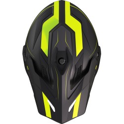 Capacete c / Viseira TREK RALLY Preto / Amarelo Neon Mate SHOT