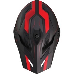 Capacete c / Viseira TREK RALLY Preto / Vermelho Mate SHOT