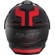 Capacete c / Viseira TREK RALLY Preto / Vermelho Mate SHOT