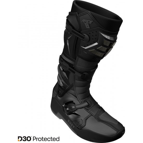 Botas RACE 8 Pretas/Cromadas Shot